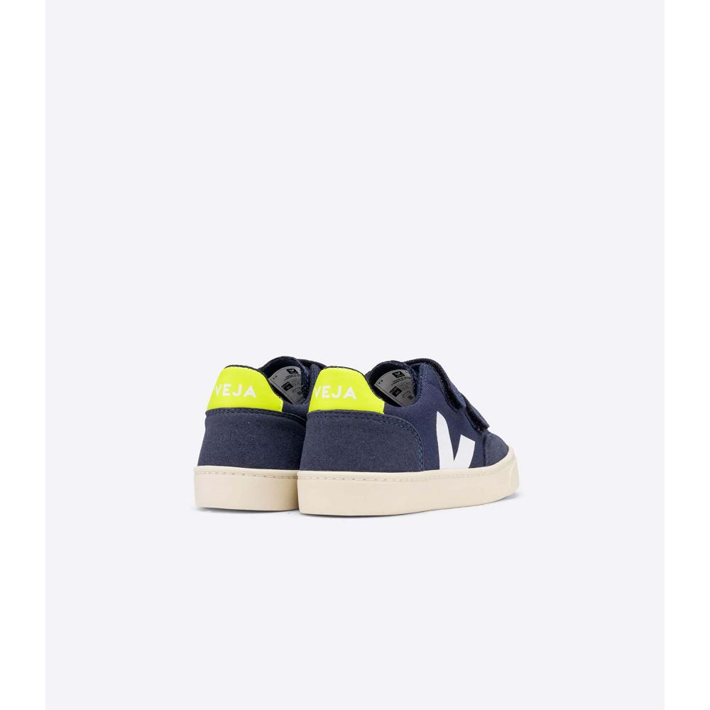 Blue Kids' Veja V-12 CANVAS Sneakers | AU 869WNB